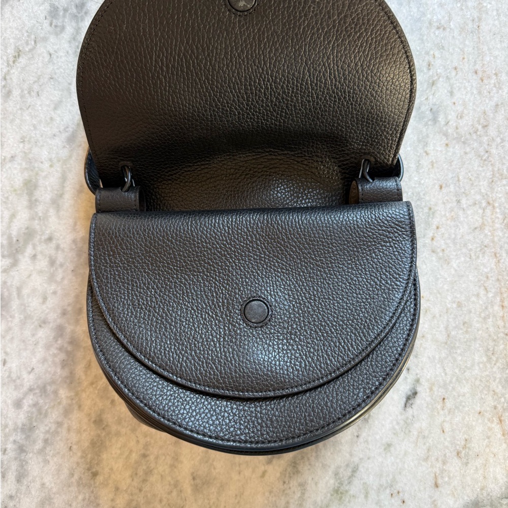 Cuyana Pebbled Black Leather Crossbody Bag - Picture 3 of 6